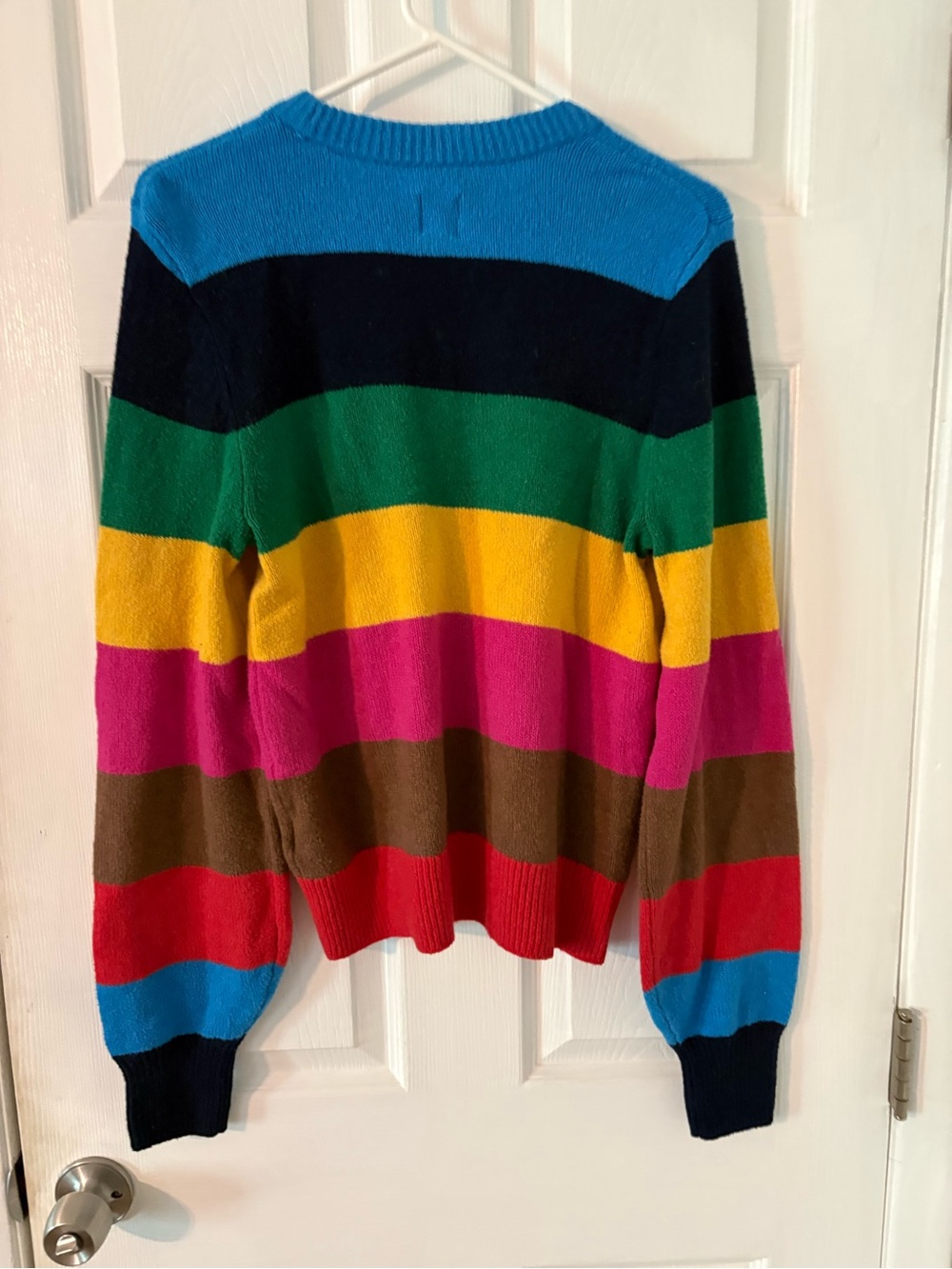 GAP Rainbow Stripe Sweater Colorblock Knit Crewneck Small - Picture 2 of 9